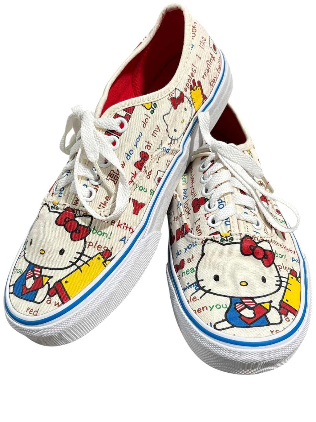Vans & Sanrio Hello Kitty Lace Up Canvas Sneakers Shoes Size Men’s 7.5 Wo 9
